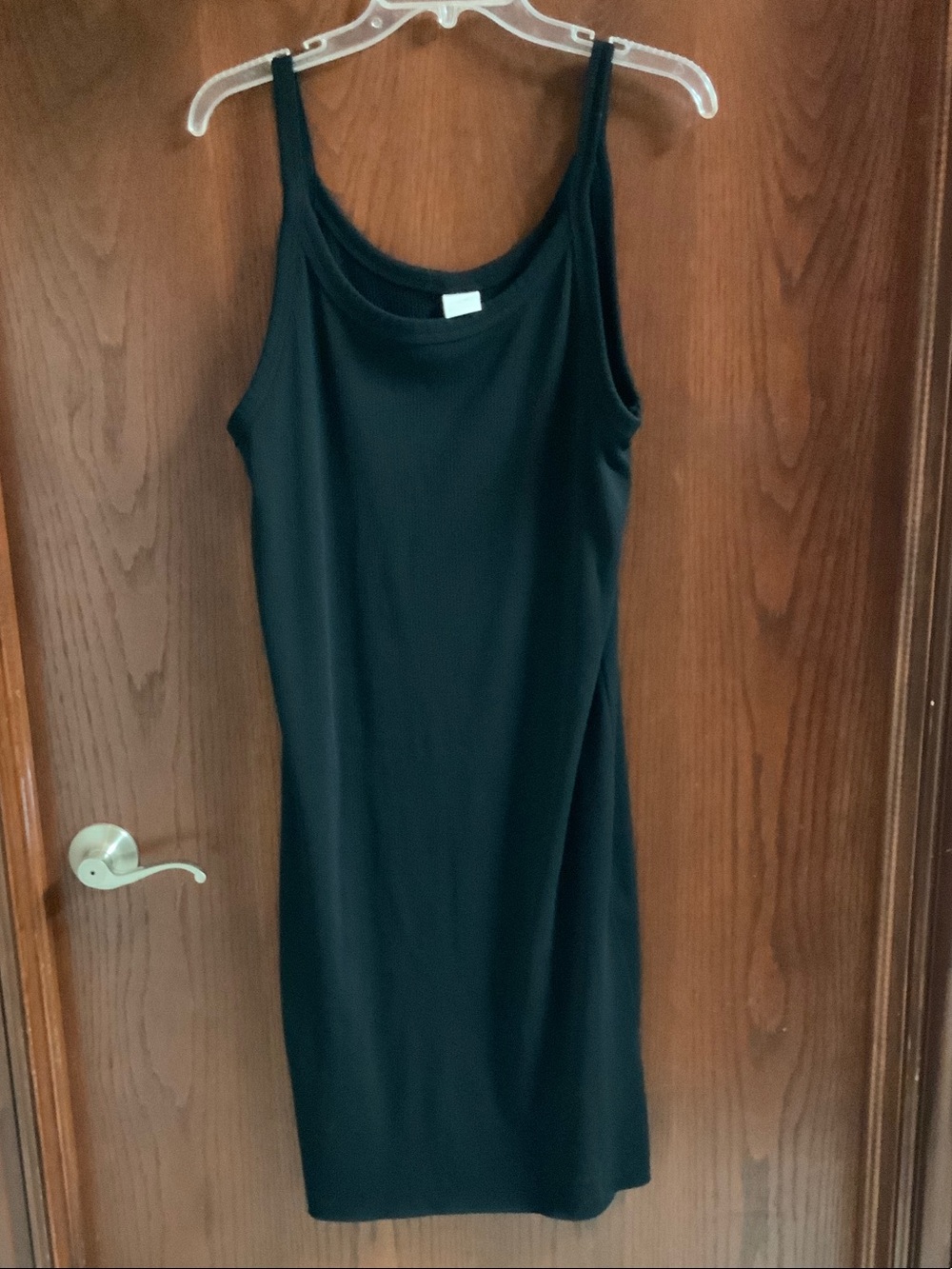 H&M Basics Black Ribbed Tank Dress